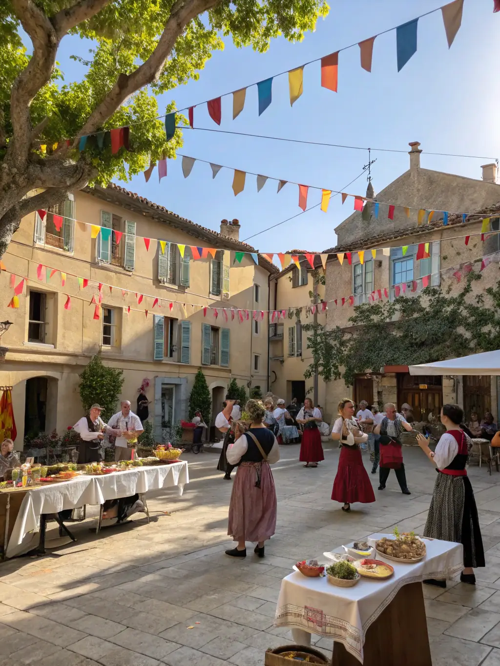 A photograph of a cultural event organized by the Boulou Pluned Club, featuring traditional Breton music, dance, and local cuisine, highlighting the club's role in preserving Breton heritage.
